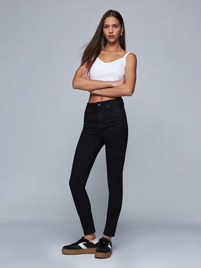 Marcella X Dar Paça Yüksek Bel Jean Pantolon