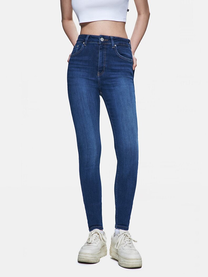 Marcella X Dar Paça Yüksek Bel Jean Pantolon