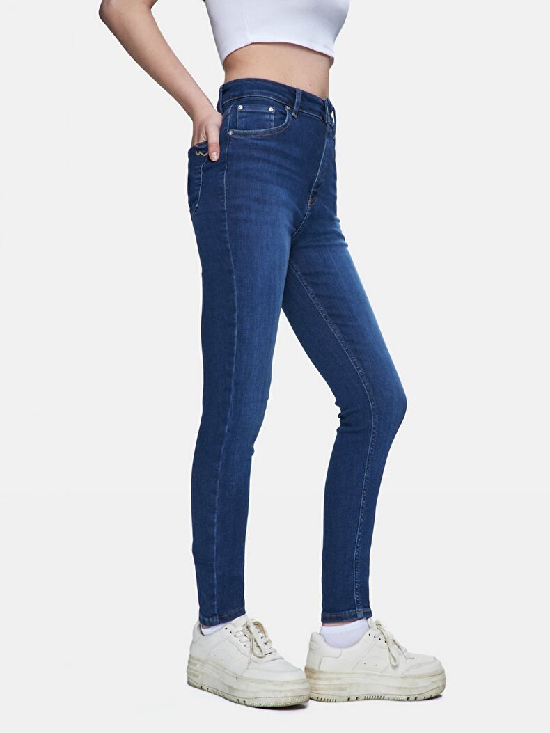 Marcella X Dar Paça Yüksek Bel Jean Pantolon
