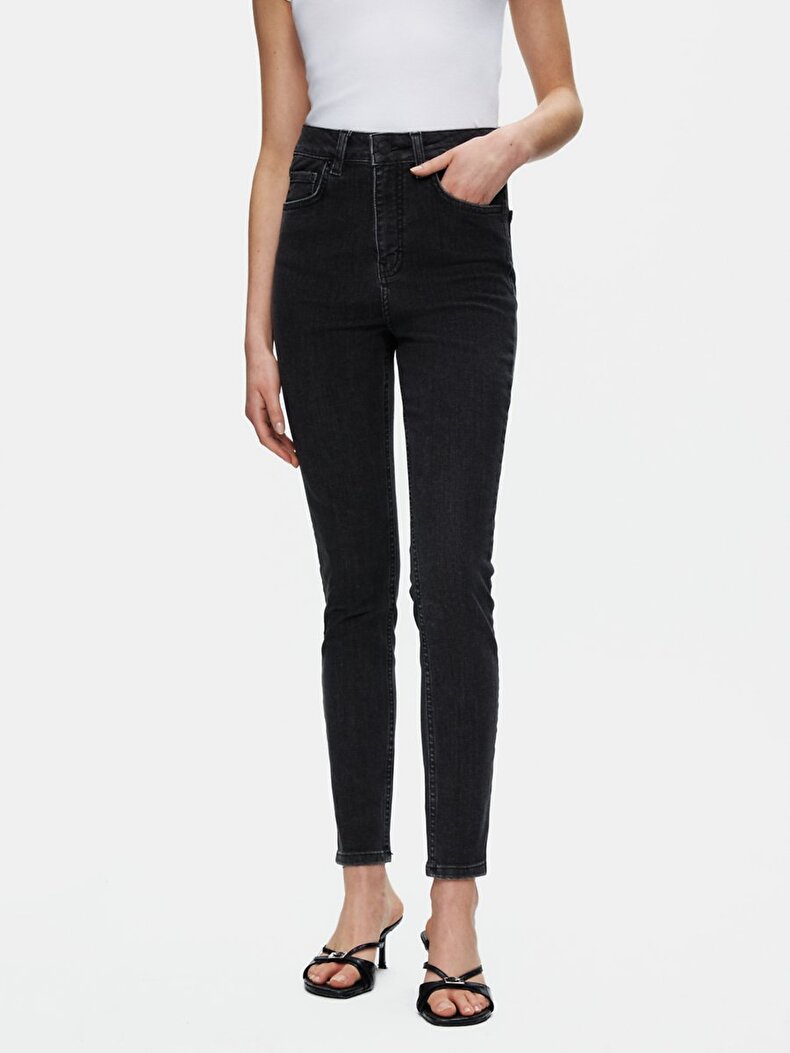 Marcella X Dar Paça Yüksek Bel Jean Trousers