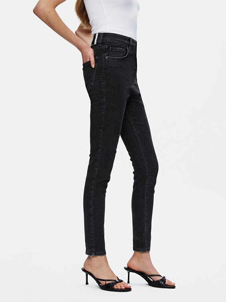 Marcella X Dar Paça Yüksek Bel Jean Trousers