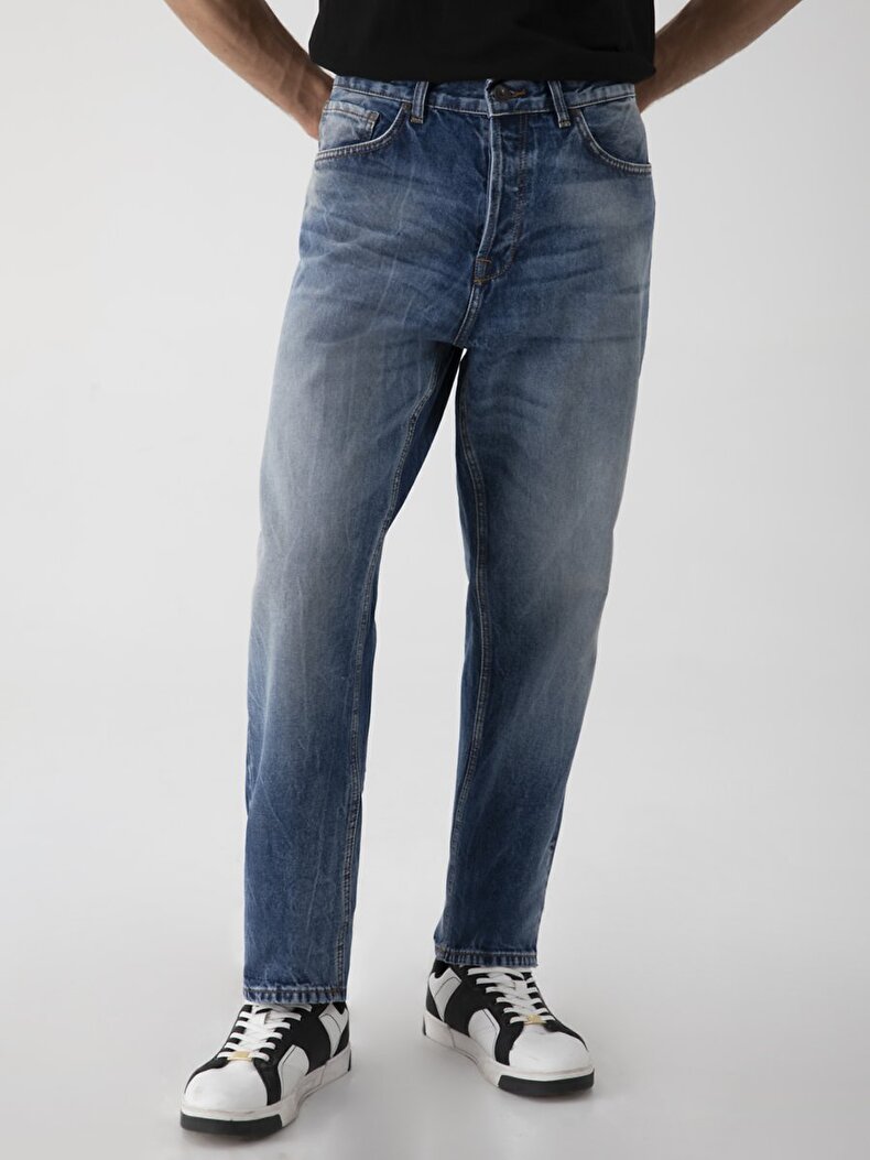 Vernon Mid Waits Wide Leg Straight Jeans Hosen