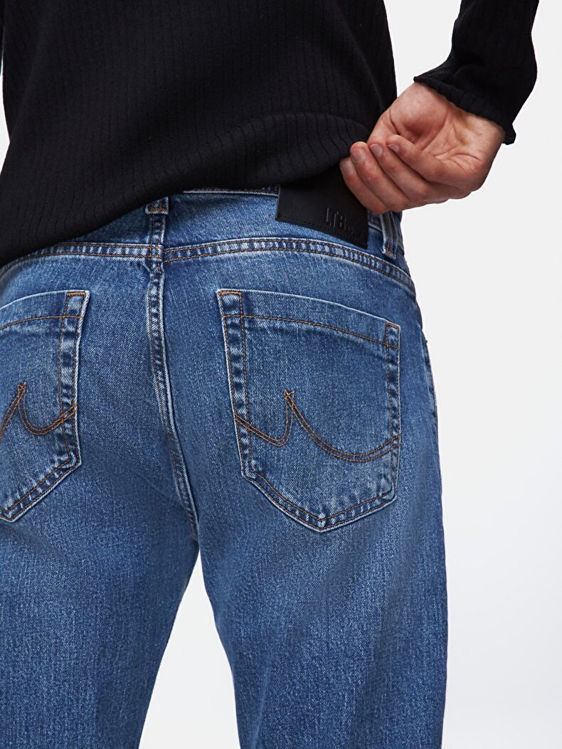 Hollywood Y Düz Paça Orta Bel Jean Trousers