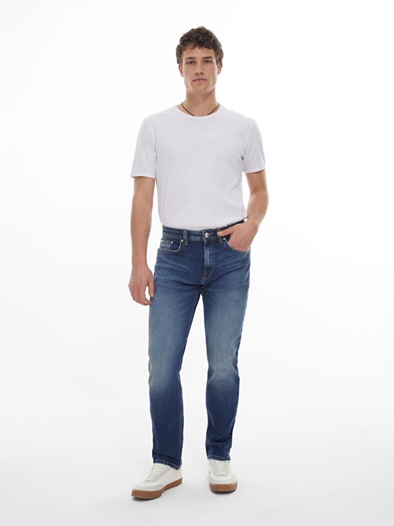 Hollywood Y Düz Paça Orta Bel Jean Trousers