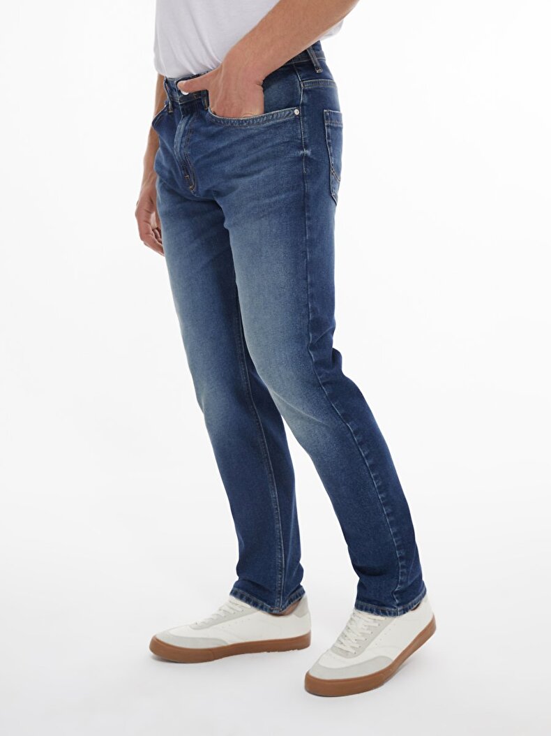 Hollywood Y Düz Paça Orta Bel Jean Trousers