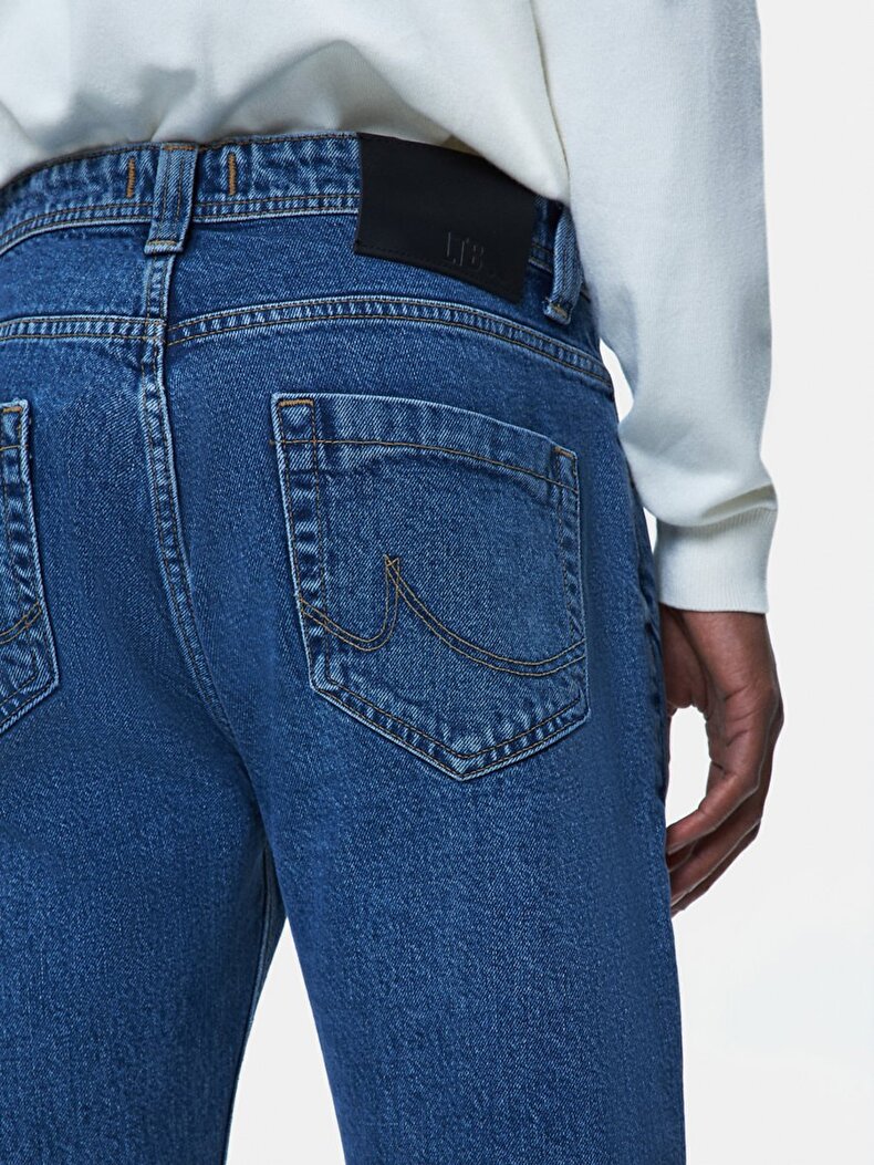 Hollywood Y Düz Paça Orta Bel Jean Pantolon