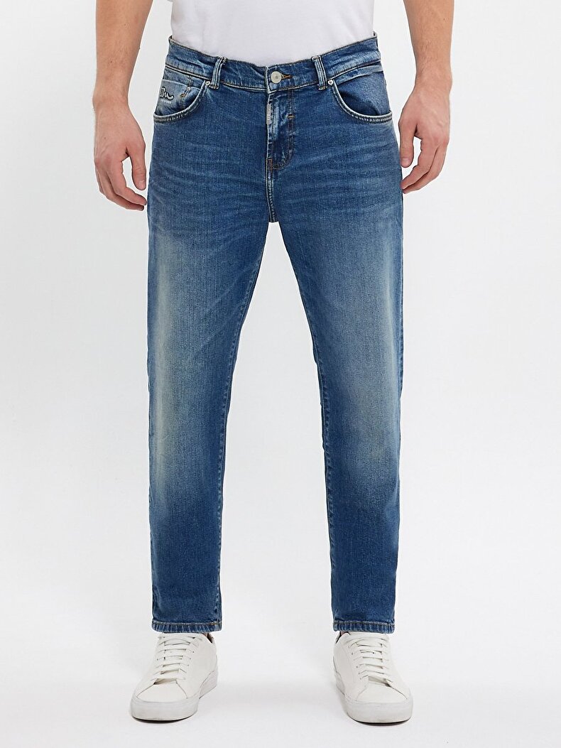 New Sawyer Y Dar Paça Orta Bel Jean Pantolon