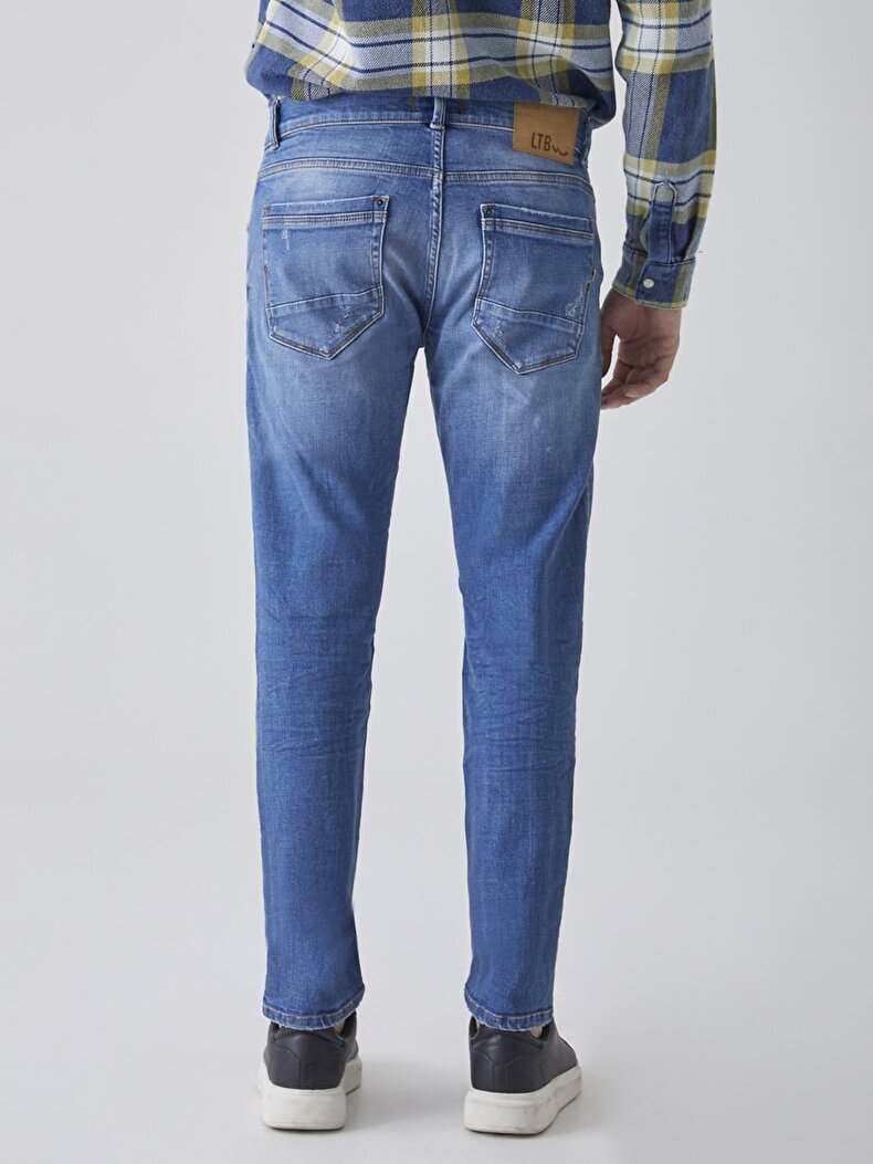 New Sawyer Y Dar Paça Orta Bel Jean Pantolon