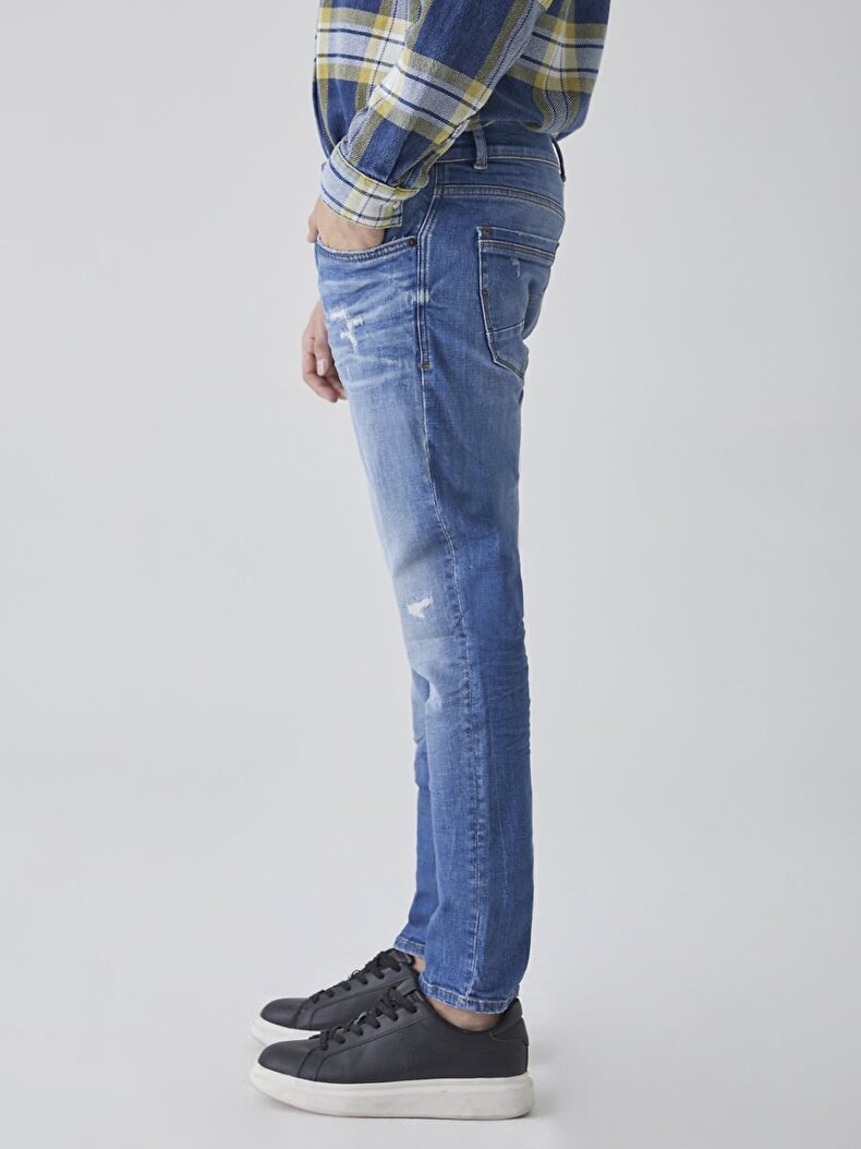 New Sawyer Y Dar Paça Orta Bel Jean Pantolon