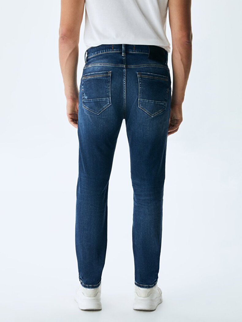 New Sawyer Y Dar Paça Orta Bel Jean Pantolon