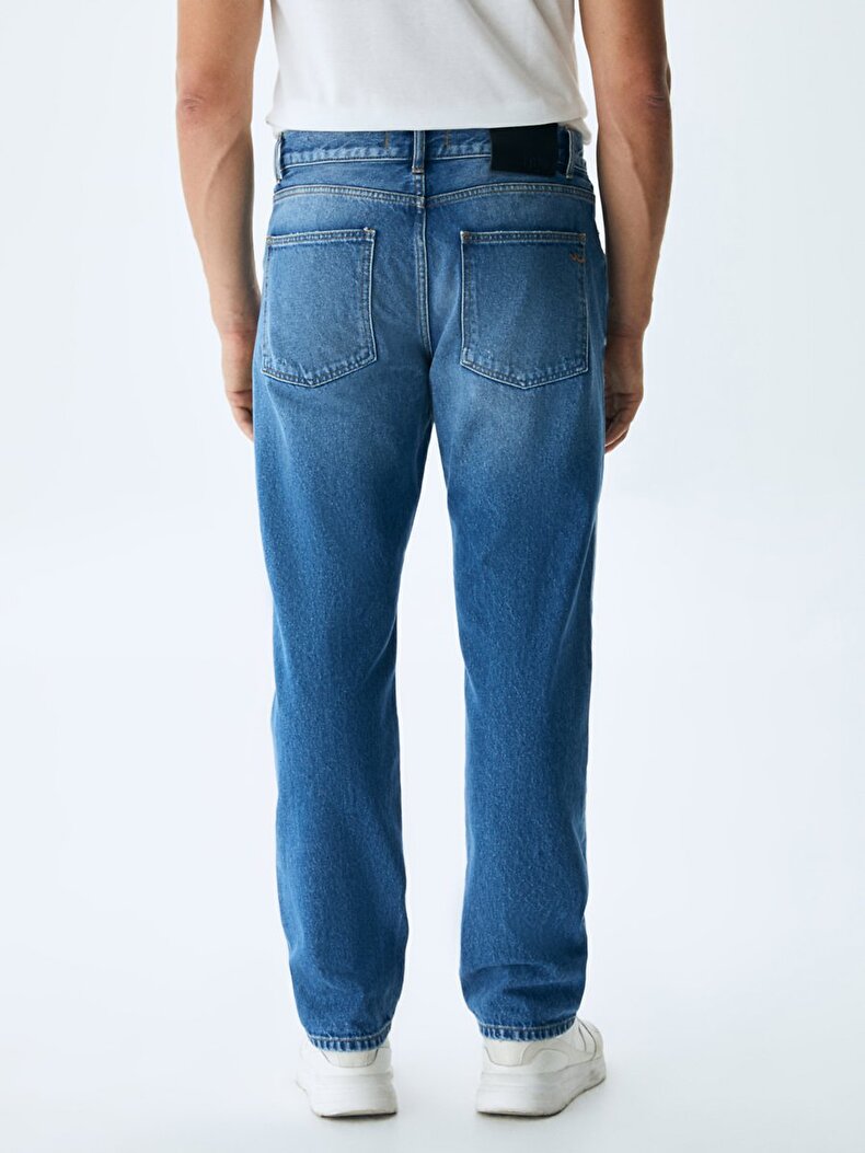 Vernon Zıp Rahat Kesim Orta Bel Jean Pantolon