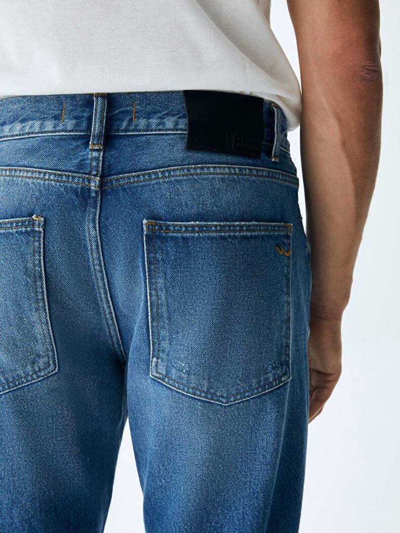 Vernon Zıp Rahat Kesim Orta Bel Jean Pantolon