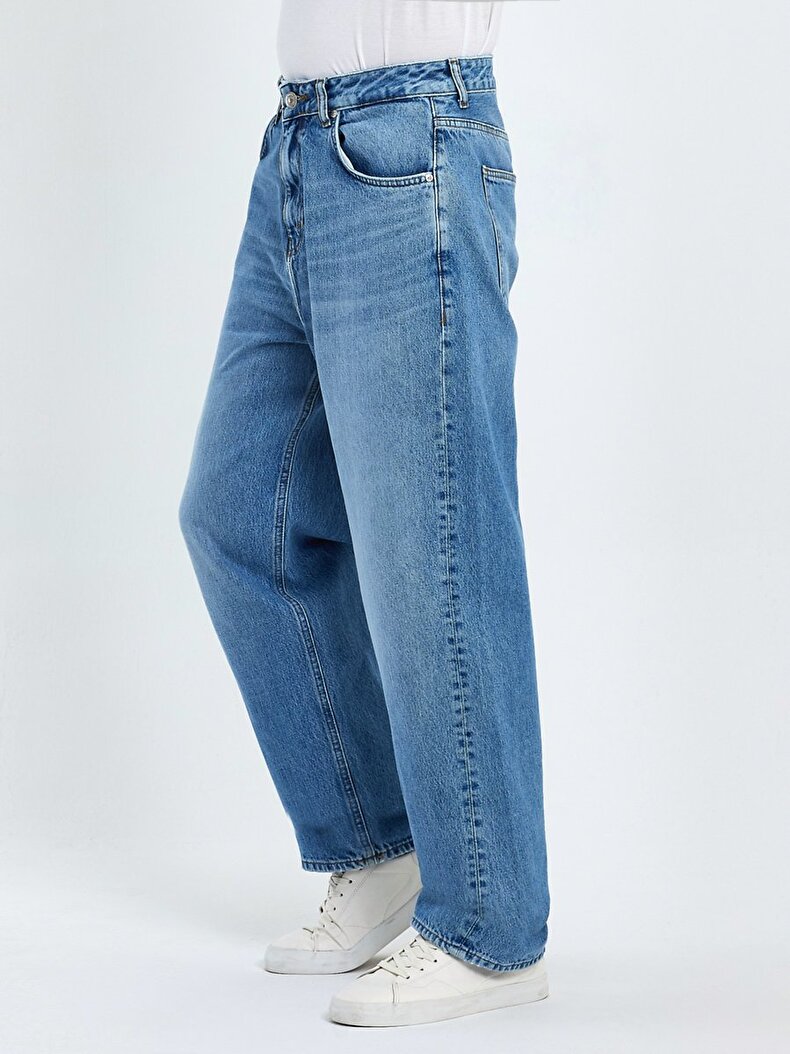 Marino High Waist Wide Leg Loose Fit Jeans Trousers