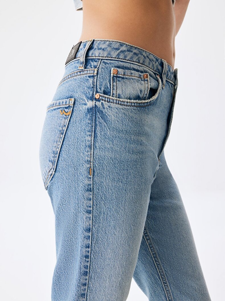 Ronna X Dar Paça Yüksek Bel Jean Trousers