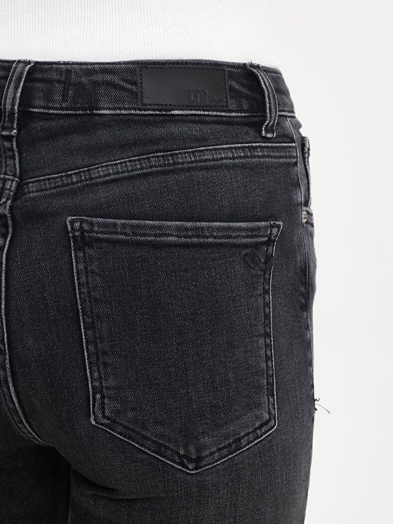 Ronna X Dar Paça Yüksek Bel Jean Pantolon