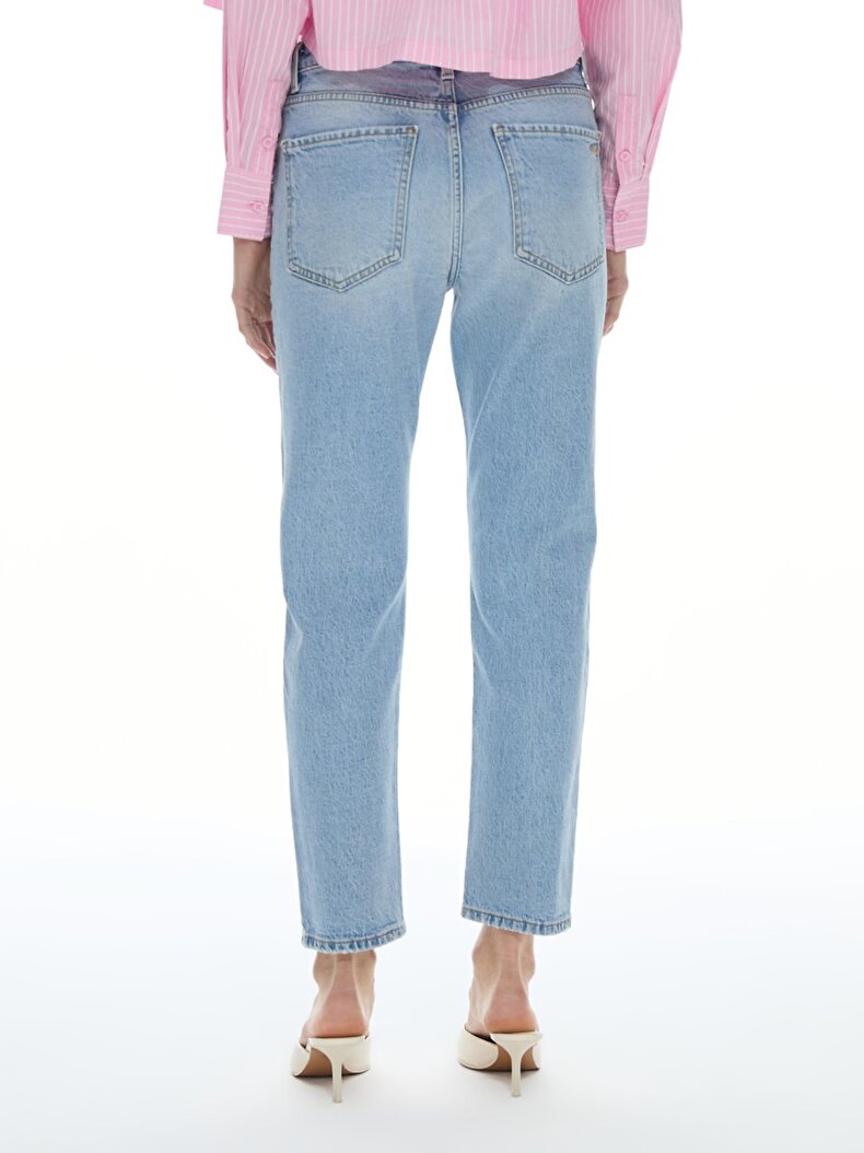 Ronna X Dar Paça Yüksek Bel Jean Pantolon
