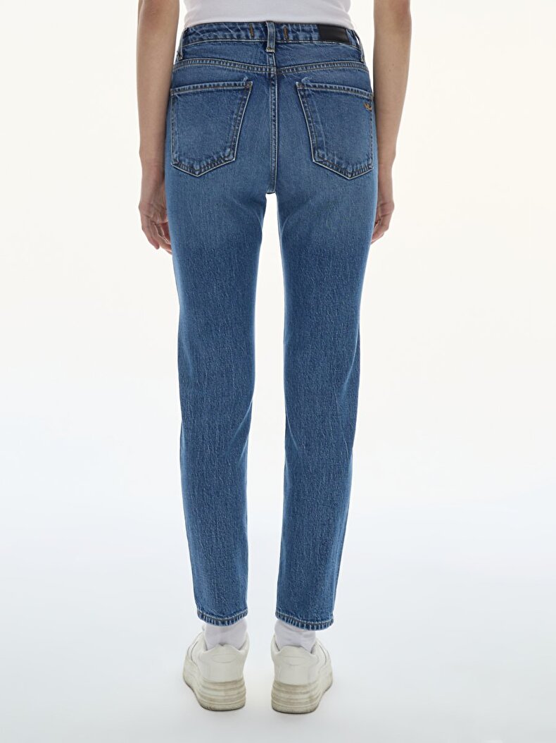 Ronna X Dar Paça Yüksek Bel Jean Pantolon