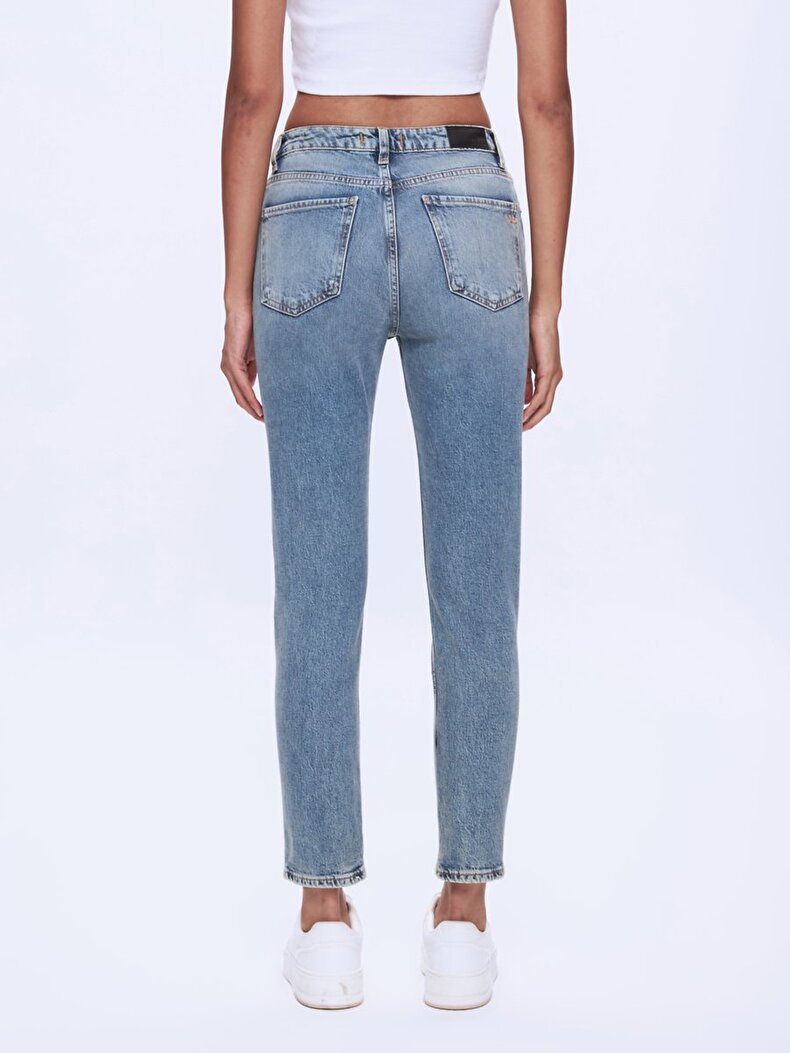 Ronna X Dar Paça Yüksek Bel Jean Pantolon