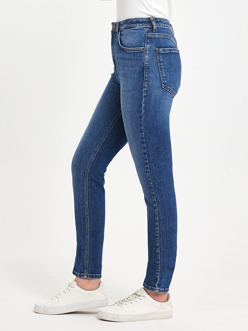 Ronna X Dar Paça Yüksek Bel Jean Pantolon