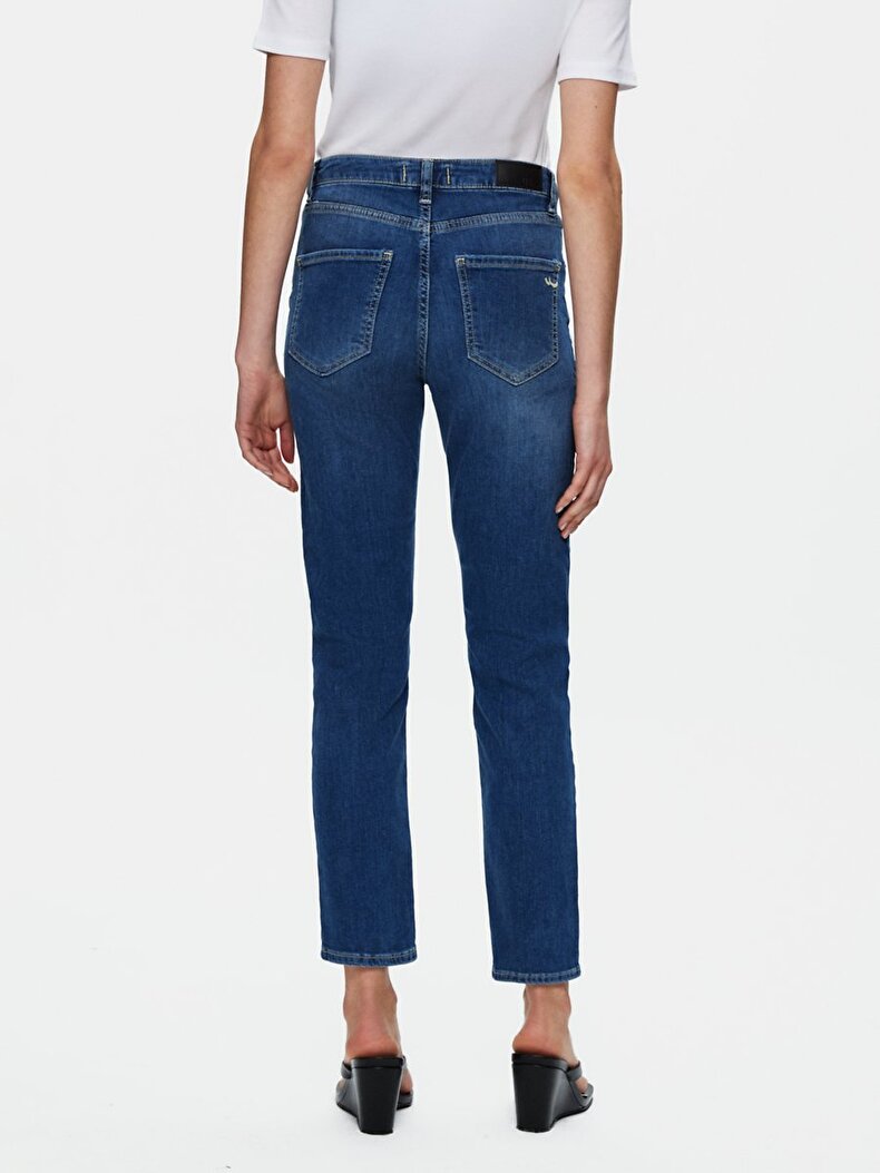Ronna X Dar Paça Yüksek Bel Jean Pantolon