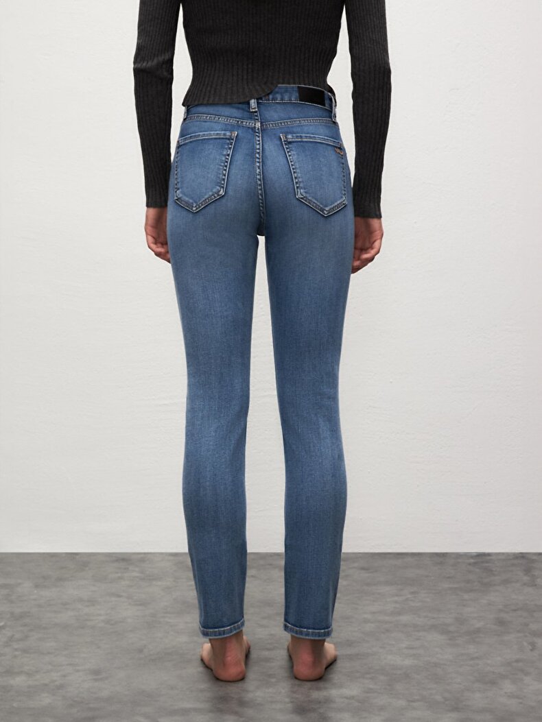 Ronna X Dar Paça Yüksek Bel Jean Pantolon