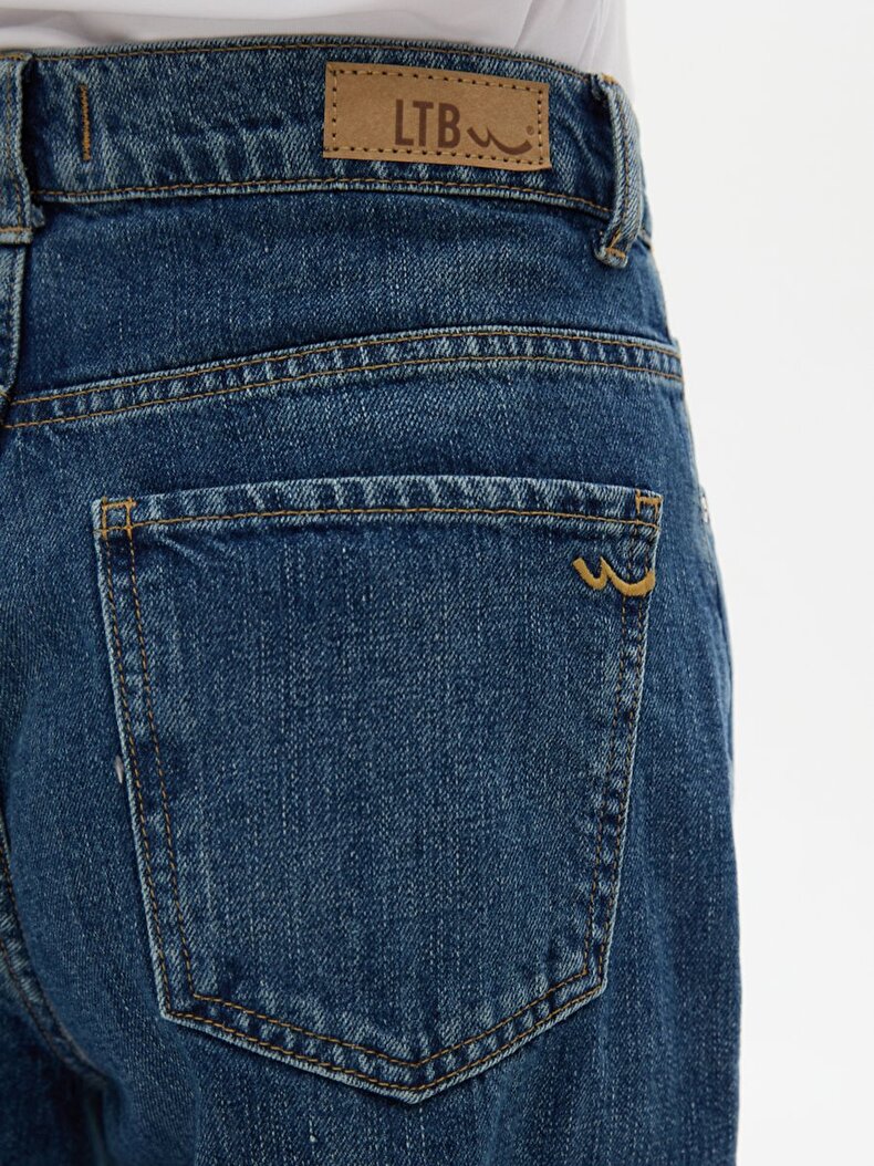 Lottıe Geniş Paça Yüksek Bel Jean Pantolon