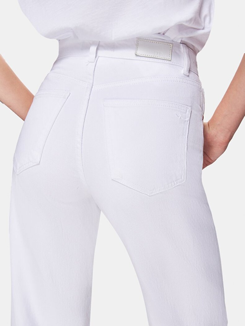 Danıca P Geniş Paça Yüksek Bel Jean Pantolon