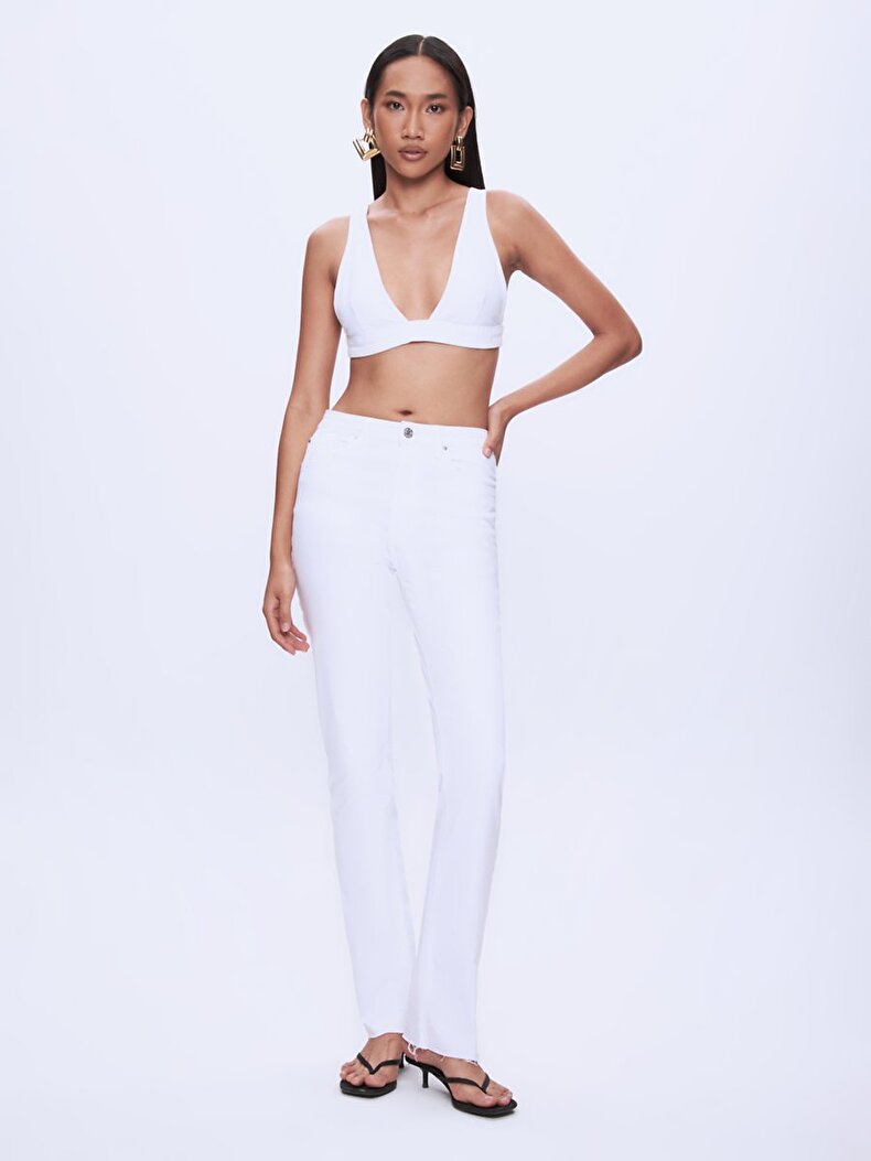 Betıana X Düz Paça Yüksek Bel Jean Pantolon