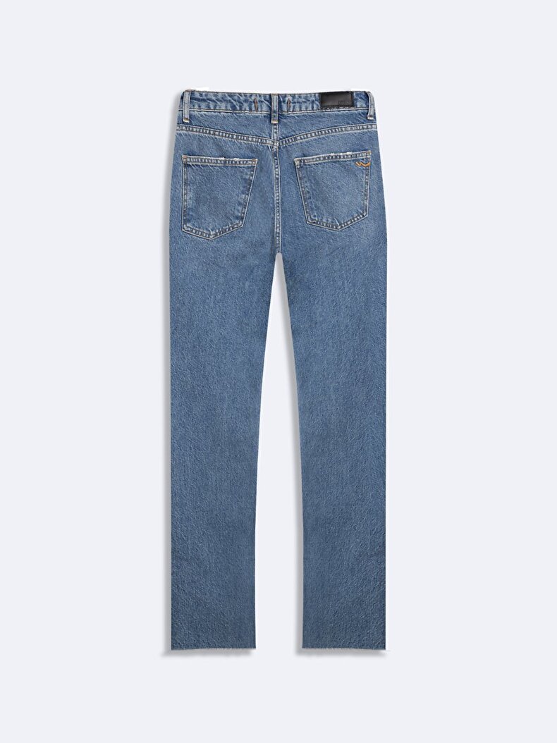 Betıana X Düz Paça Yüksek Bel Jean Pantolon