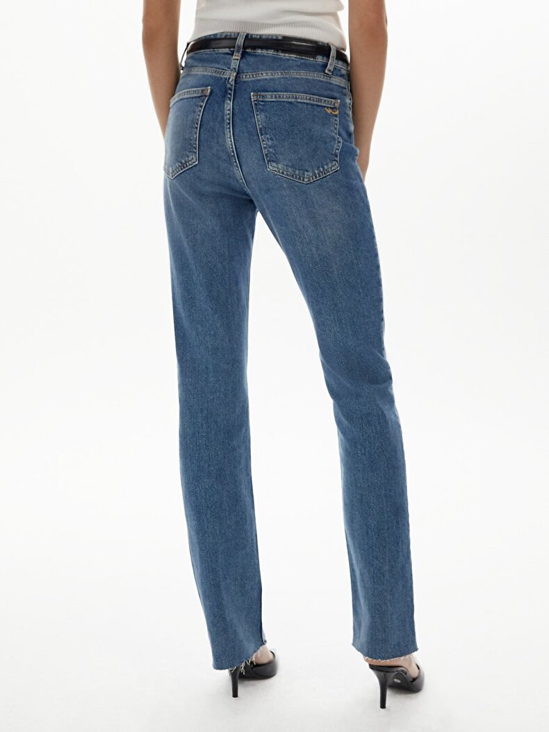 Betıana X Düz Paça Yüksek Bel Jean Pantolon