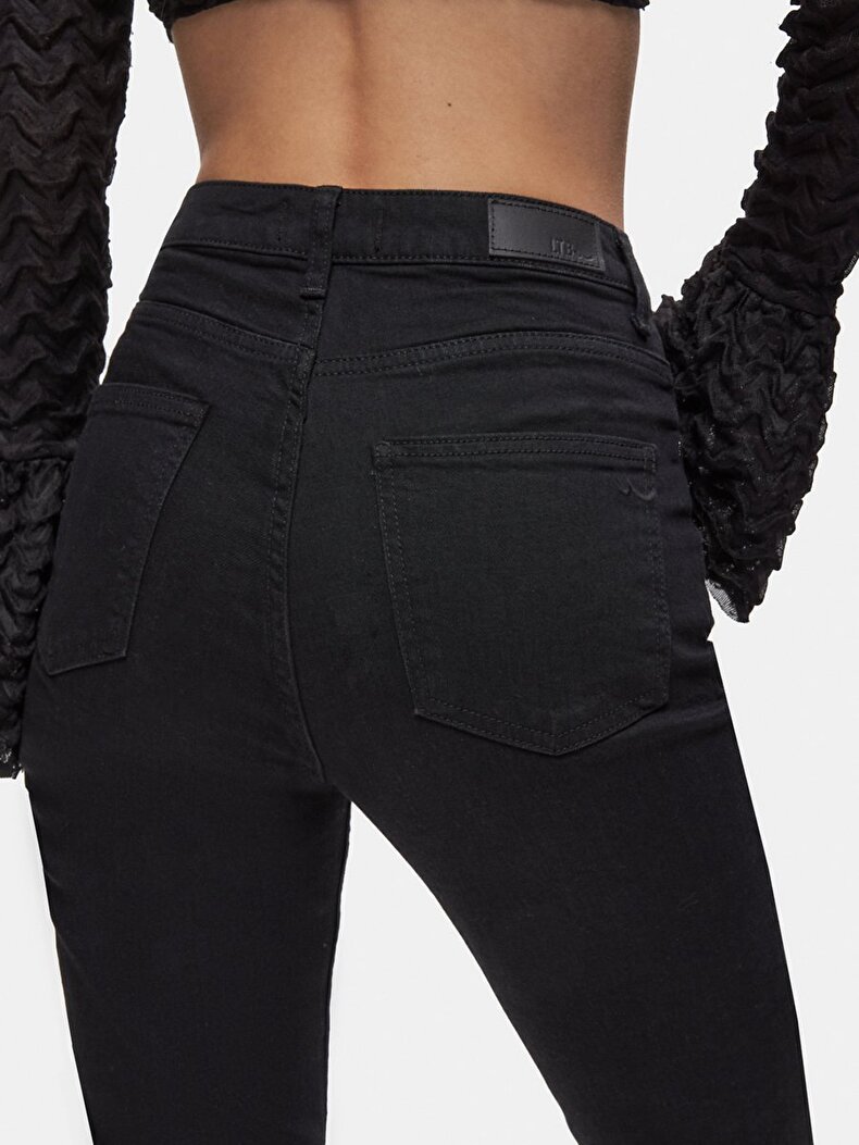 Betıana X Düz Paça Yüksek Bel Jean Pantolon