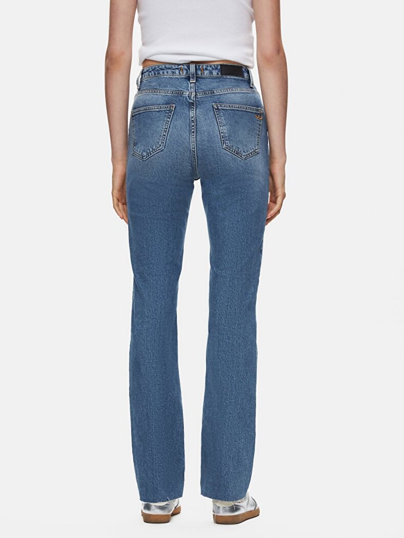 Betıana X Düz Paça Yüksek Bel Jean Pantolon