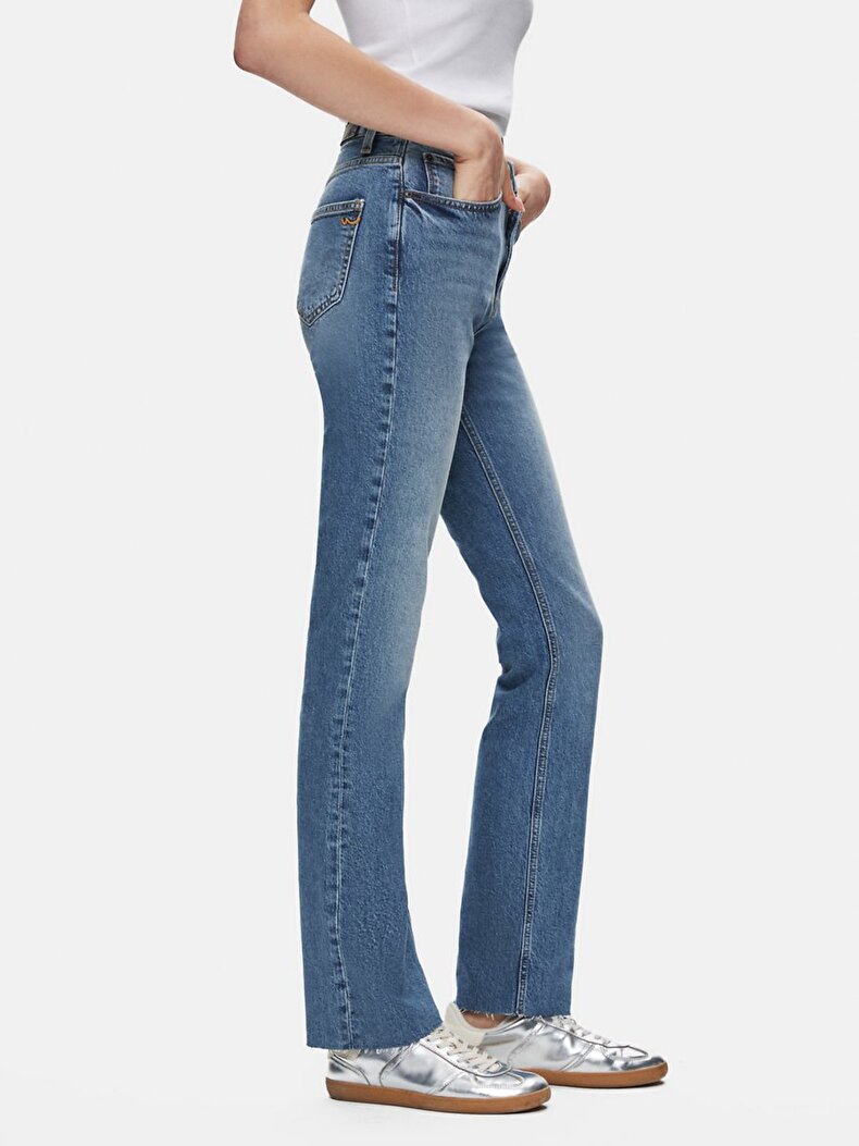 Betıana X Düz Paça Yüksek Bel Jean Pantolon
