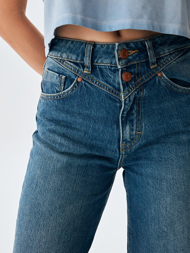 Rosalıa Dar Paça Rahat Kesim Jean Pantolon