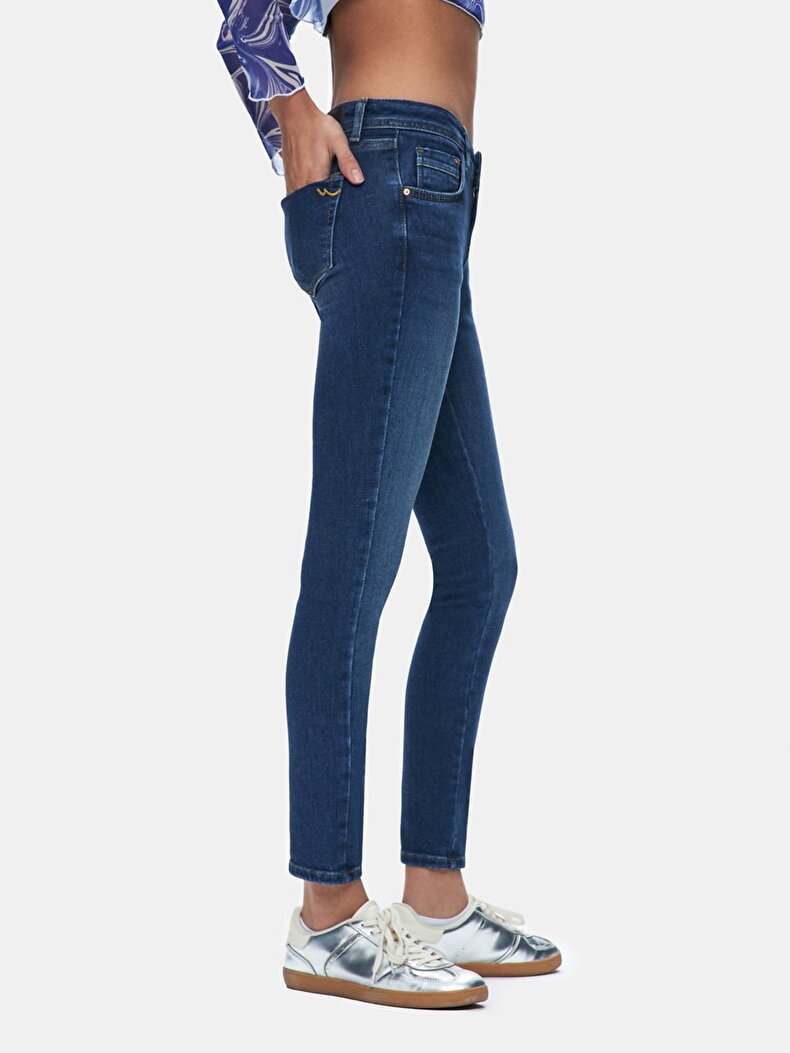 Alessıa Dar Paça Düşük Bel Jean Pantolon