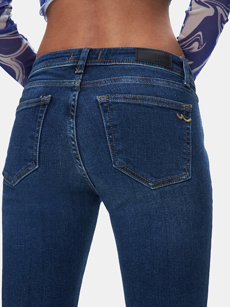Alessıa Dar Paça Düşük Bel Jean Pantolon