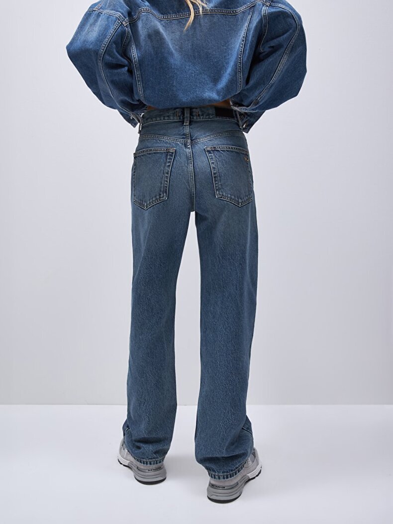 Vanetta Düz Paça Yüksek Bel Jean Trousers