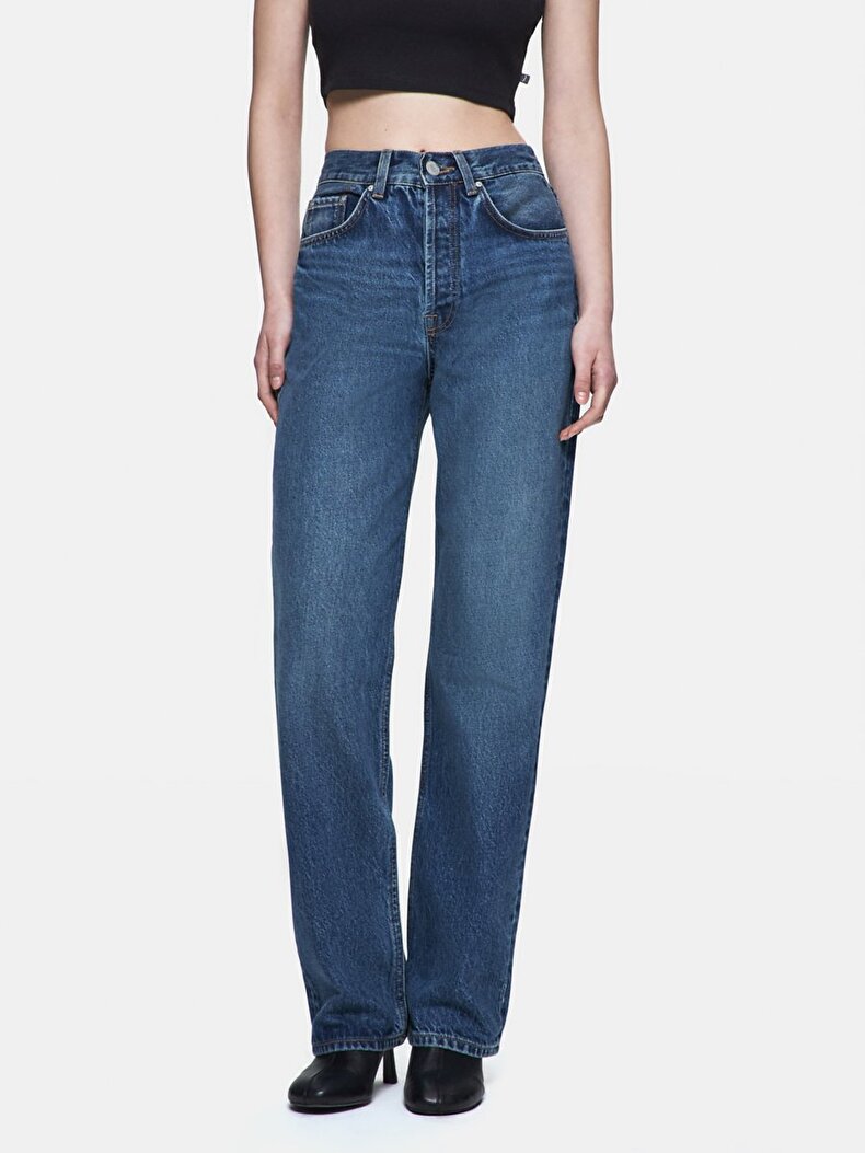 Vanetta Düz Paça Yüksek Bel Jean Trousers