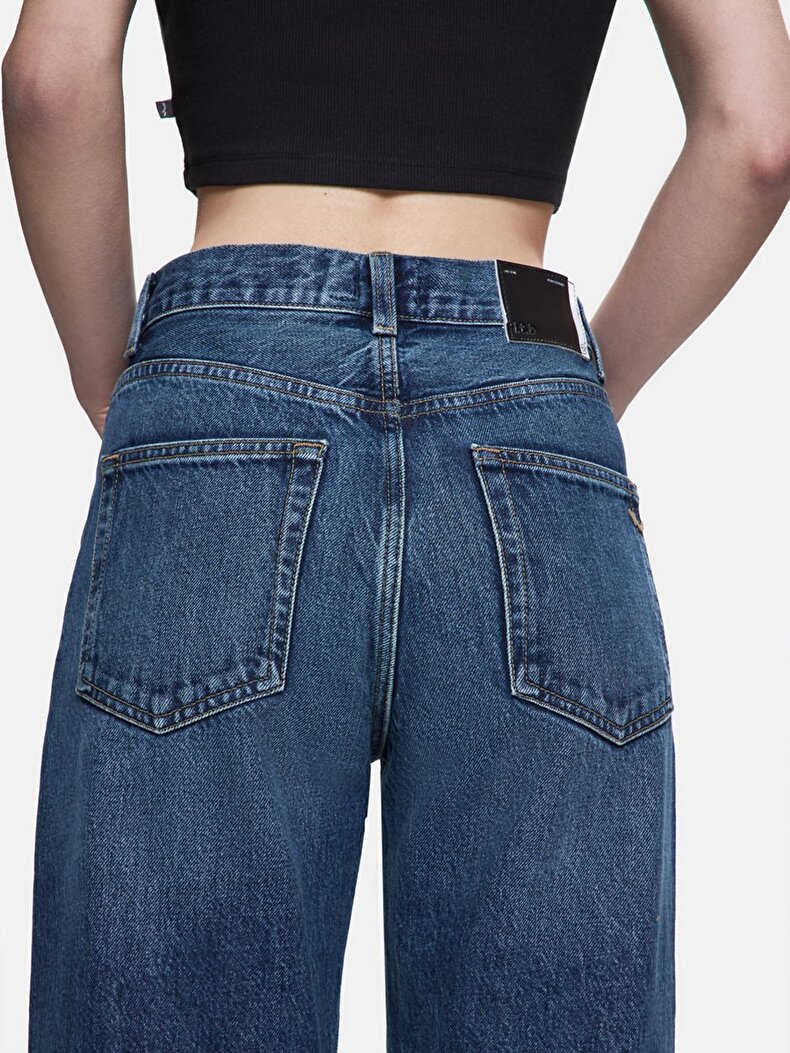 Vanetta Düz Paça Yüksek Bel Jean Trousers