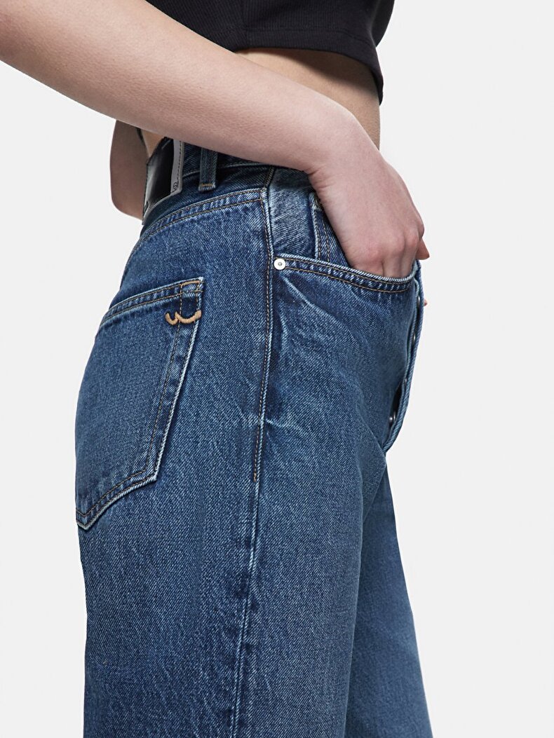 Vanetta Düz Paça Yüksek Bel Jean Trousers