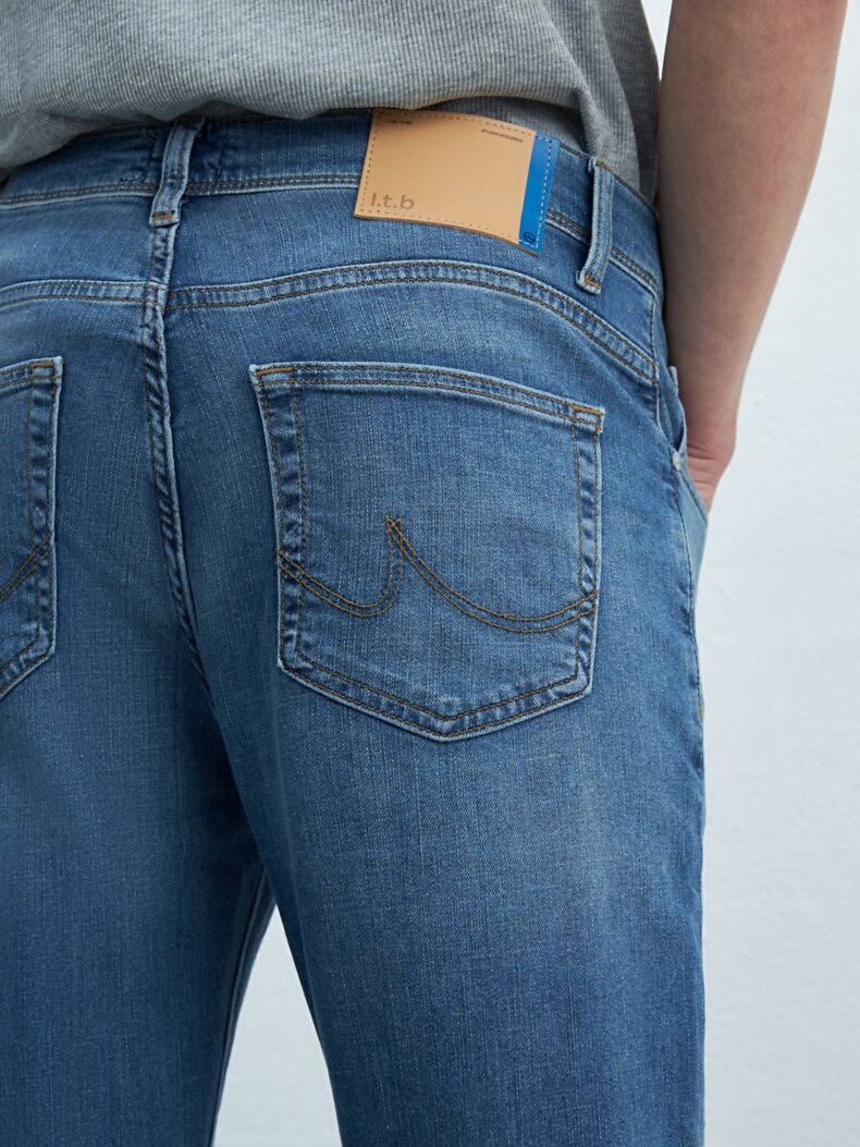 Sawyer 5 Dar Paça Orta Bel Jean Pantolon