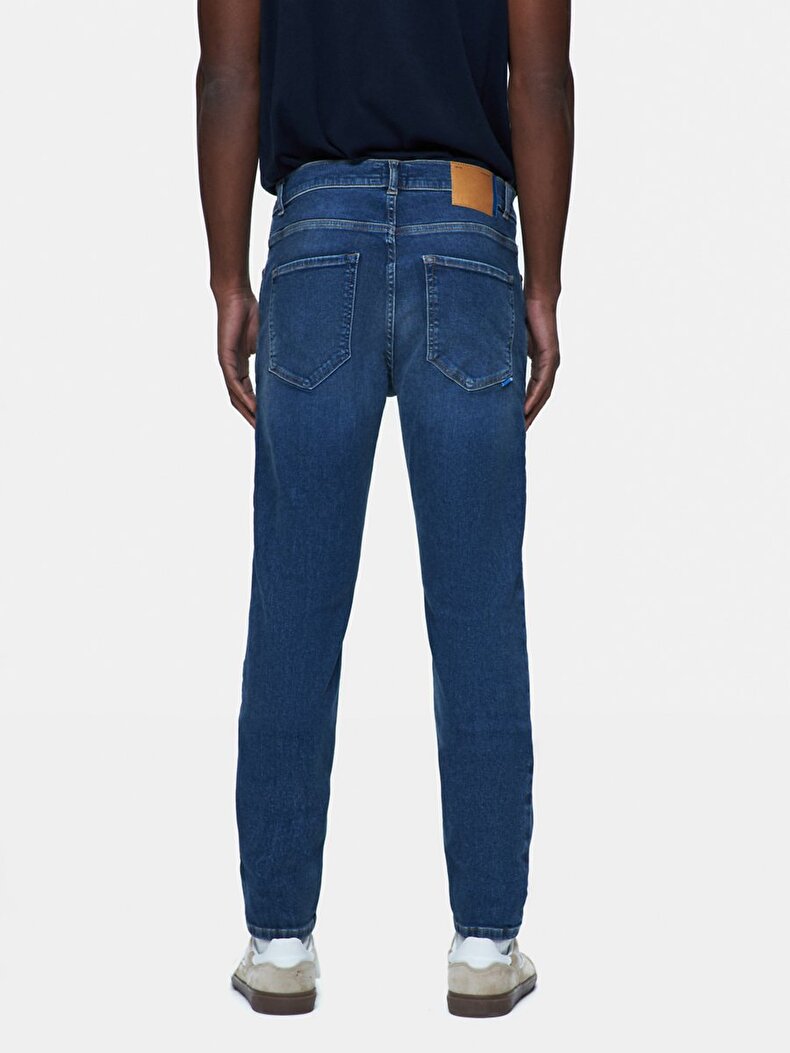 Jumy 5 Tapered Leg Mid Waist Jean Trousers