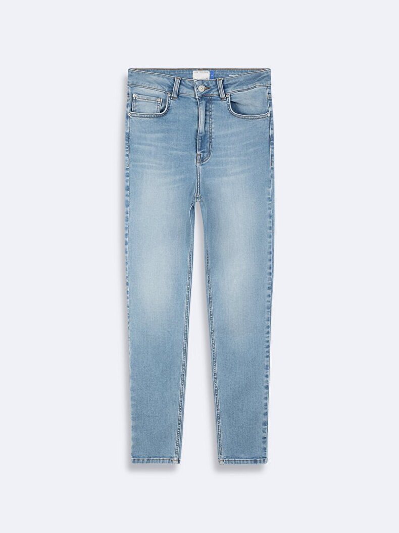 Marcella B Dar Paça Yüksek Bel Jean Pantolon