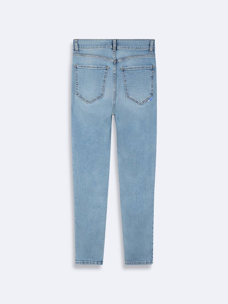 Marcella B Dar Paça Yüksek Bel Jean Pantolon