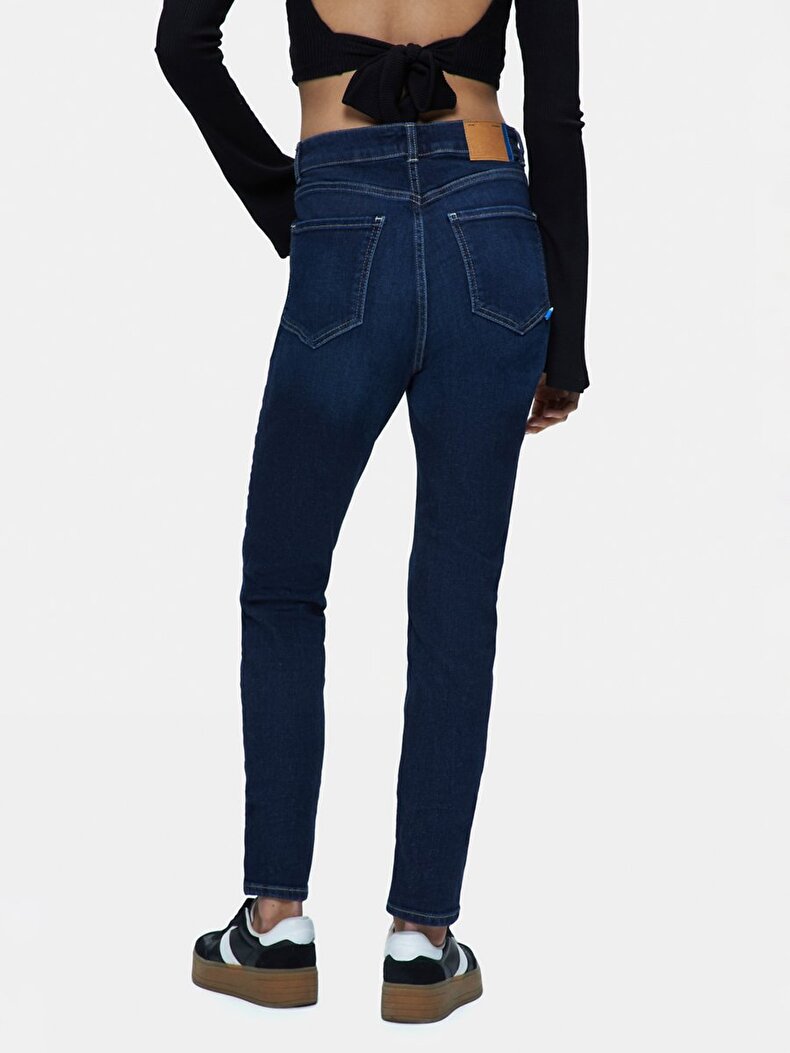 Marcella B Dar Paça Yüksek Bel Jean Pantolon