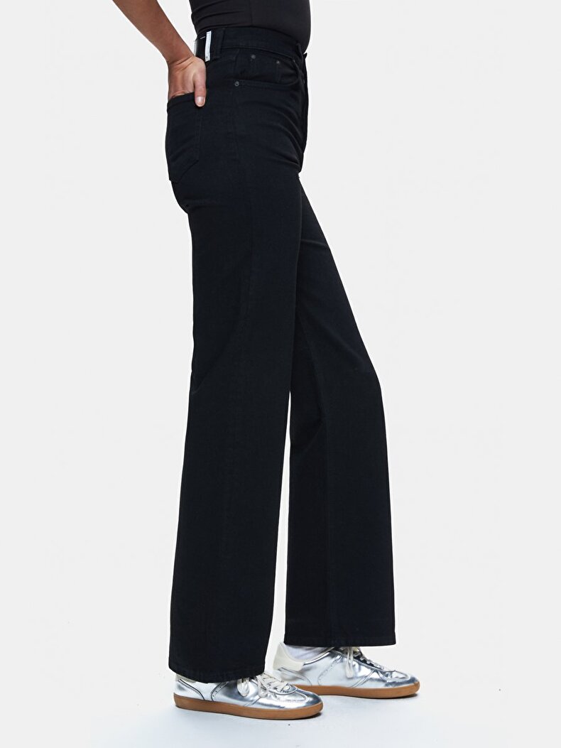 Vıonne H Geniş Paça Yüksek Bel Jean Pantolon