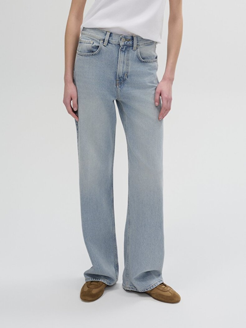 Vionne H Geni̇ş Paça Yüksek Bel Jean Trousers