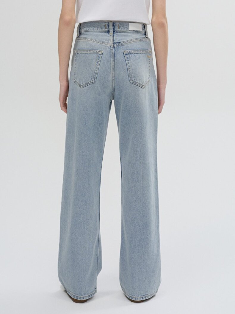Vionne H Geni̇ş Paça Yüksek Bel Jean Trousers
