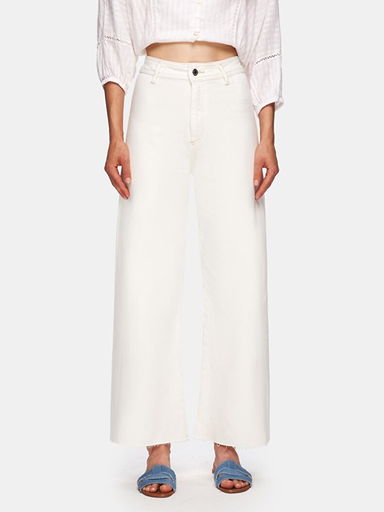 Danica L Geni̇ş Paça Yüksek Bel Jean Trousers