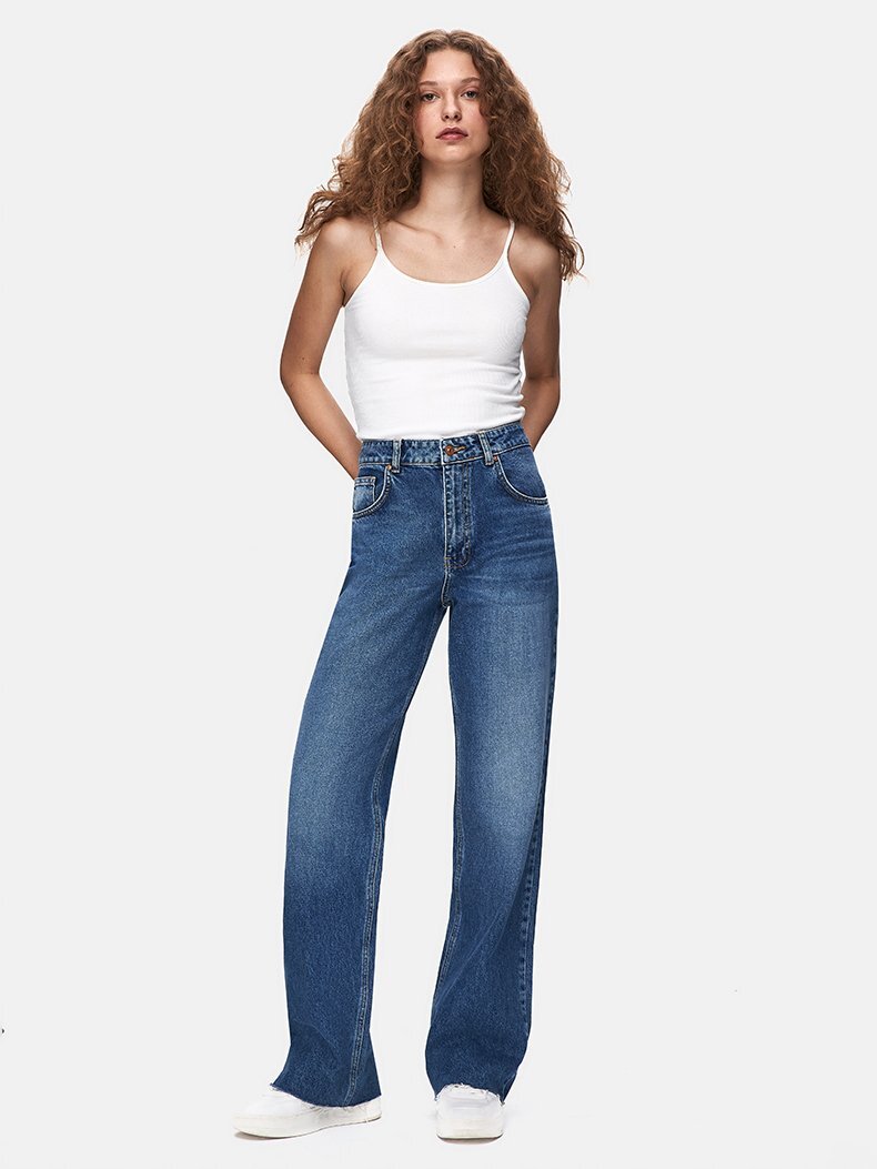 Danica L Geni̇ş Paça Yüksek Bel Jean